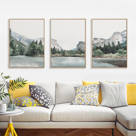 Yosemite Valley — Wood-Framed 3-Panel Canvas Set — Allure Home Collections