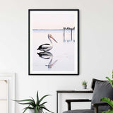 Louveciennes Coastal Bird Floating Frame Canvas, 70 x 100cm