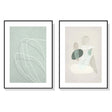 Abstract Body and Lines — Framed 2-Panel Canvas Set — Allure Home Collections
