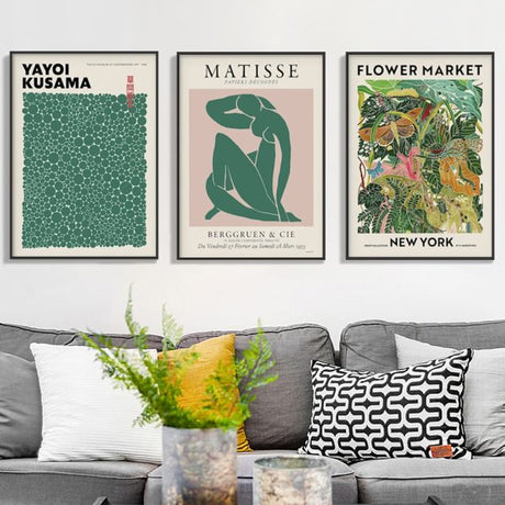 Flower Market — Modern Floral Canvas Print — Allure Home Collections