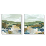 Abstract Landscape — White-Framed 2-Panel Canvas Set — Allure Home Collections