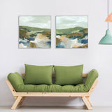 Abstract Landscape — White-Framed 2-Panel Canvas Set — Allure Home Collections