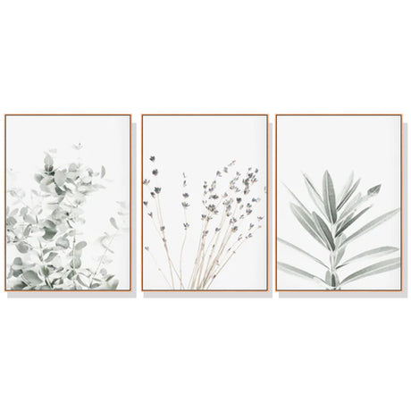 Lavender and Eucalyptus — Wood-Framed 3-Panel Canvas Set — Allure Home Collections