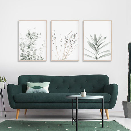 Lavender and Eucalyptus — Wood-Framed 3-Panel Canvas Set — Allure Home Collections
