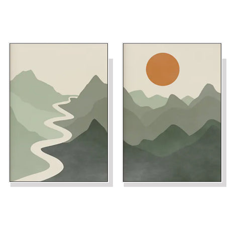River Mountain — Canvas Print, Contemporary Landscape — Allure Home Collections
