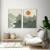 River Mountain — Canvas Print, Contemporary Landscape — Allure Home Collections