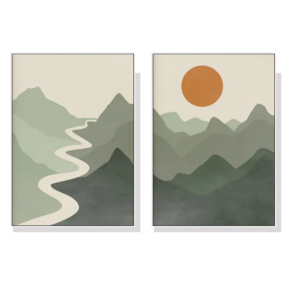 River Mountain — Canvas Print, Contemporary Landscape — Allure Home Collections