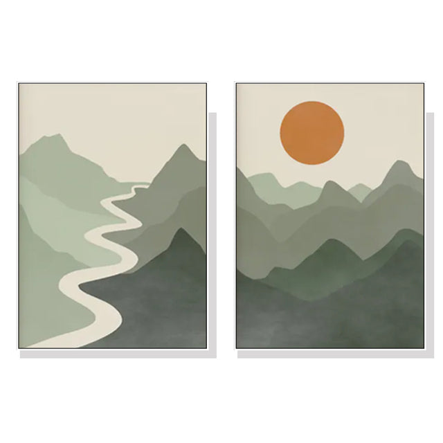 River Mountain — Canvas Print, Contemporary Landscape — Allure Home Collections