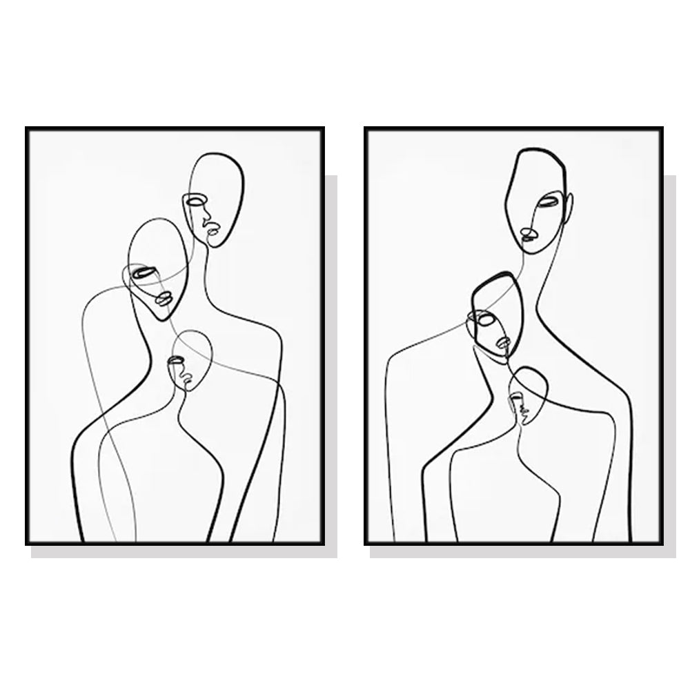 Abstract Figures — 2-Panel Minimalist Canvas Set — Allure Home Collections