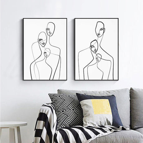 Abstract Figures — 2-Panel Minimalist Canvas Set — Allure Home Collections