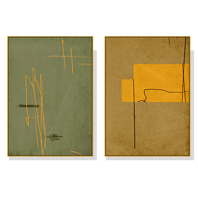 Bordeaux abstract framed canvas wall art on a feature wall
