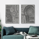Clustered Dots — Framed 2-Panel Modern Abstract Canvas Set — Allure Home Collections