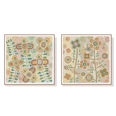 Lovely Pattern II — Floating Frame Canvas Artwork — Allure Home Collections