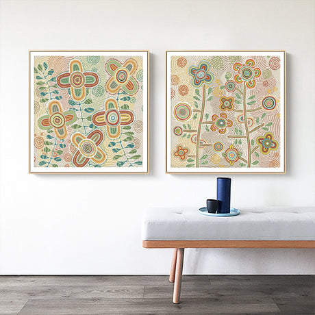 Lovely Pattern II — Floating Frame Canvas Artwork — Allure Home Collections