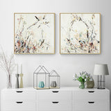 Close view of the Afternoon Walk canvas print showing soft painterly brushwork and muted tones