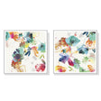 Glitchy Floral — White-Framed 2-Panel Canvas Set — Allure Home Collections