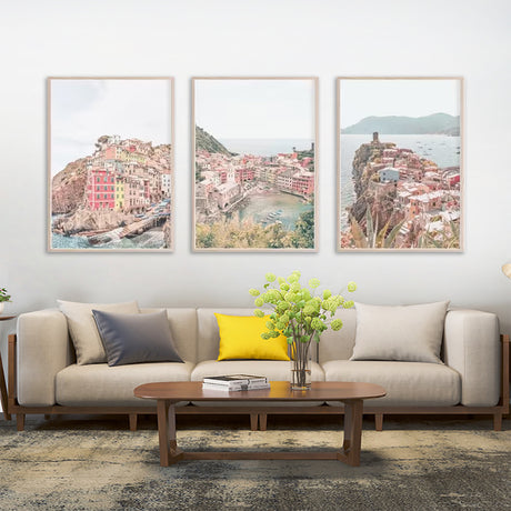 Italy Cinque Terre — 3-Panel Triptych Canvas Set — Allure Home Collections