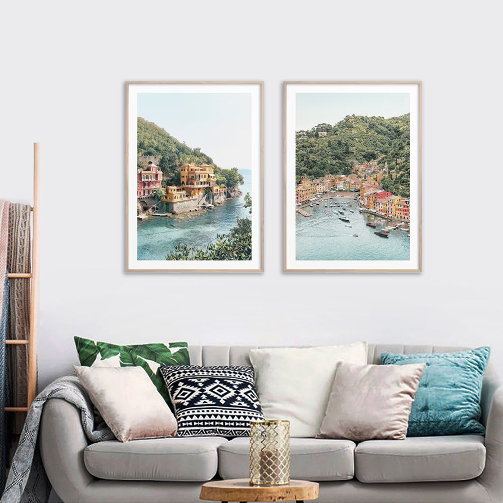 Italy Coast — 2-Panel Canvas Set, Australian-Made — Allure Home Collections