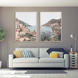 Italy Positano — Wood-Framed 2-Panel Canvas Set — Allure Home Collections