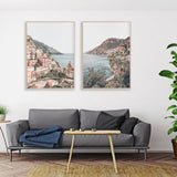 Italy Positano — Wood-Framed 2-Panel Canvas Set — Allure Home Collections
