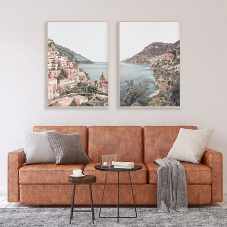 Italy Positano — Wood-Framed 2-Panel Canvas Set — Allure Home Collections
