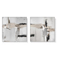 Neutral Abstract — White-Framed Canvas Set, Modern Minimalist — Allure Home Collections