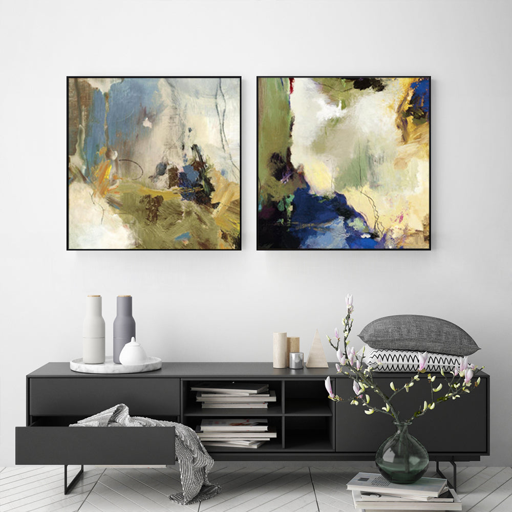 Abstract Contemporary — Multi-Panel Floating Frame Canvas Set — Allure Home Collections