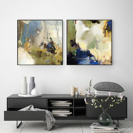 Abstract Contemporary — Multi-Panel Floating Frame Canvas Set — Allure Home Collections