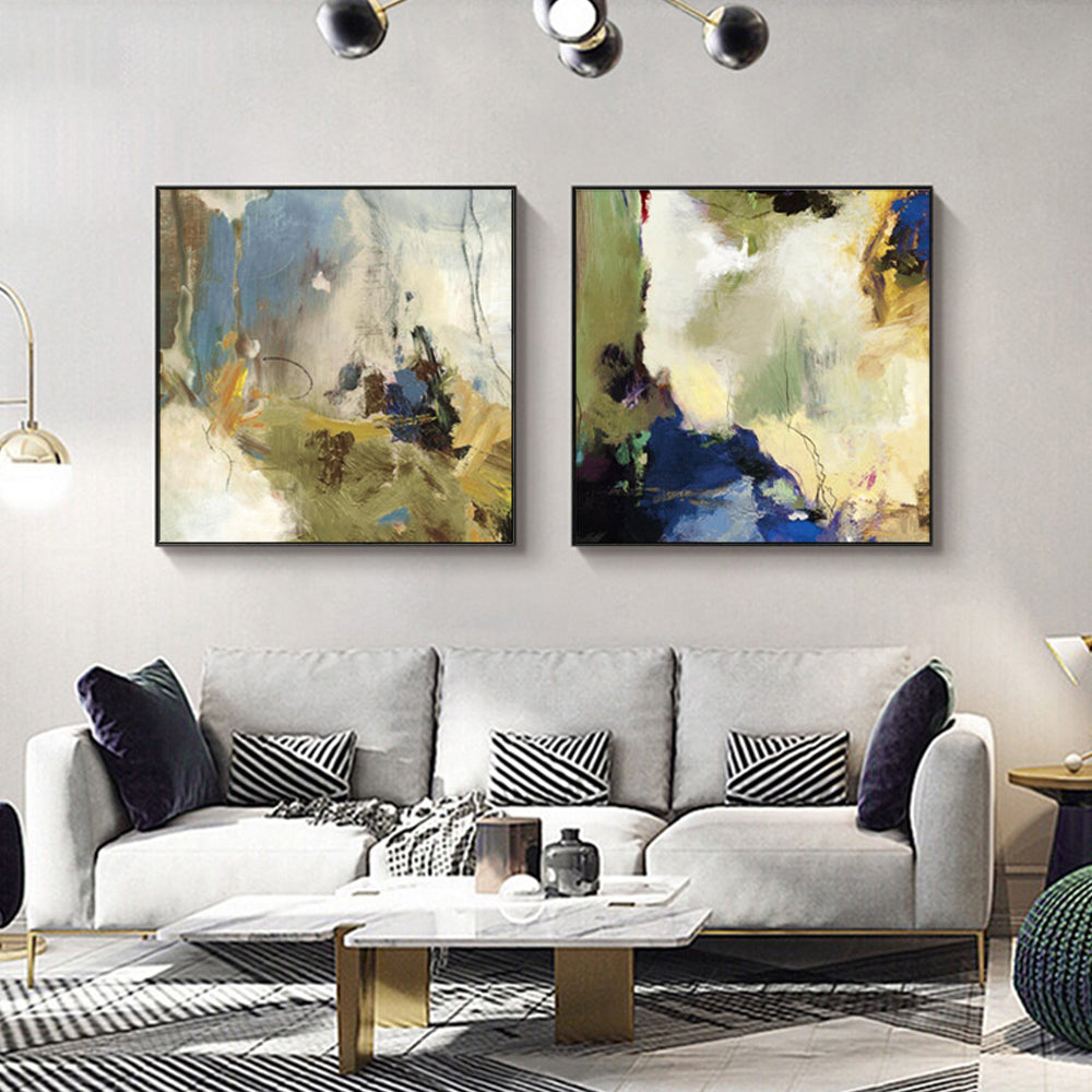 Abstract Contemporary — Multi-Panel Floating Frame Canvas Set — Allure Home Collections