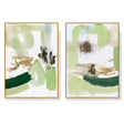 Abstract Green Mint — Gold-Framed Canvas Print — Allure Home Collections