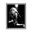 Young Stevie Nicks in concert canvas wall art 60 x 90 cm in a black floating frame