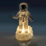 Astronaut LED table lamp night light with gold visor detail