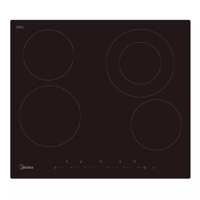 60 cm four zone induction cooktop in black Schott Ceran glass with touch controls