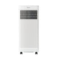Resia white compact portable air conditioner with castor wheels