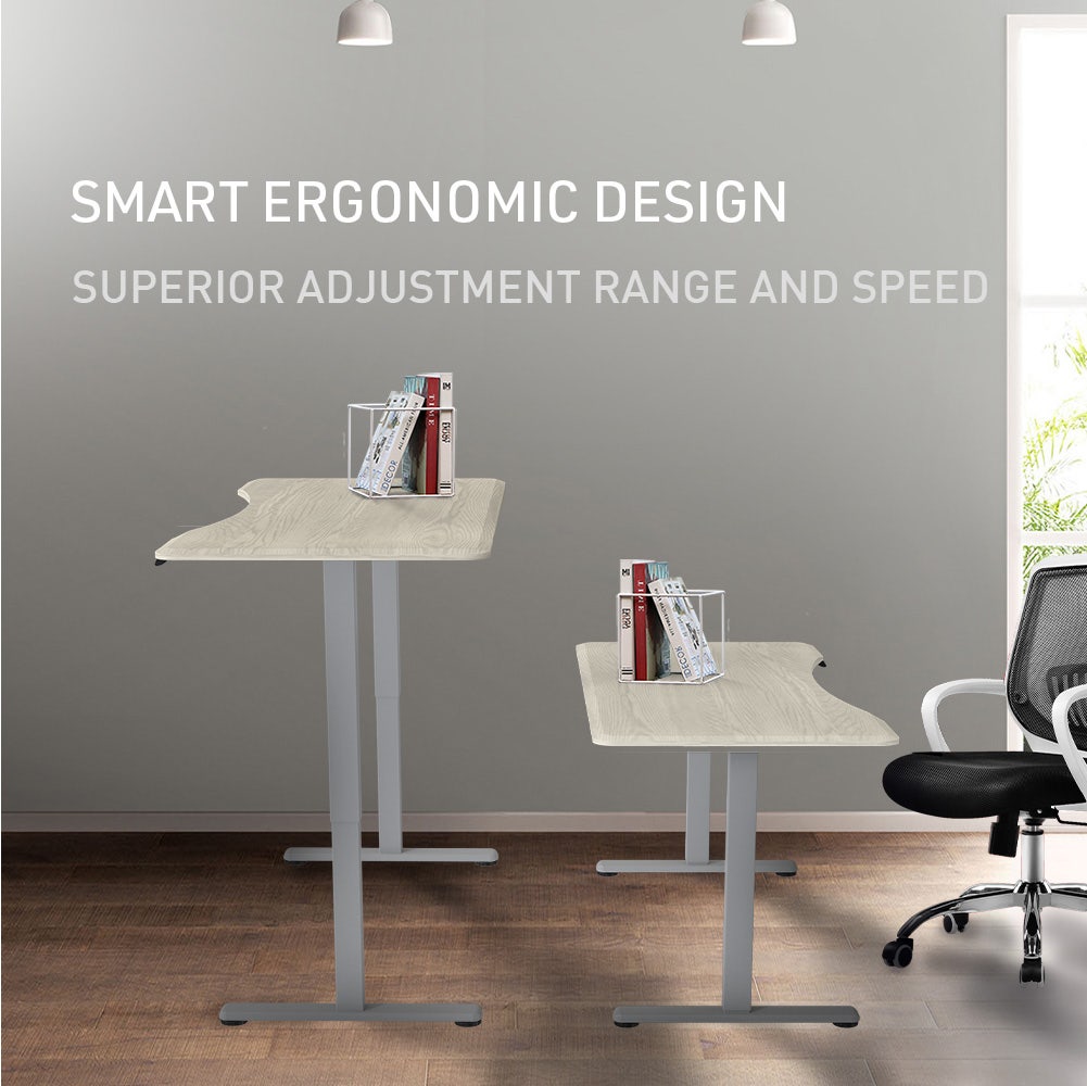 FORTIA Electric Sit-Stand Desk 150 x 68cm White or White Oak — Allure Home Collections