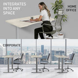 FORTIA Electric Sit-Stand Desk 150 x 68cm White or White Oak — Allure Home Collections
