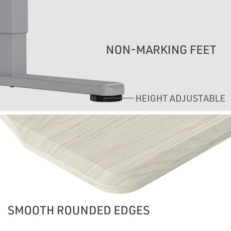 FORTIA Electric Sit-Stand Desk 150 x 68cm White or White Oak — Allure Home Collections