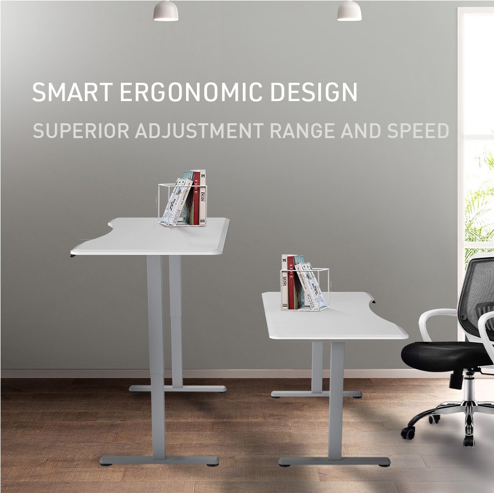 FORTIA Electric Sit-Stand Desk 150 x 68cm White or White Oak — Allure Home Collections