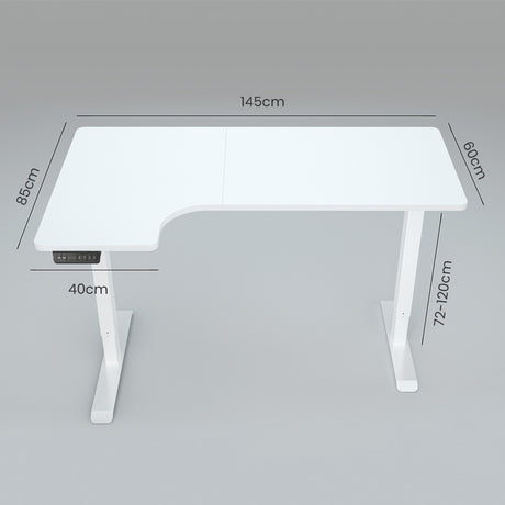 FORTIA Dual Motor L-Shaped Adjustable Desk