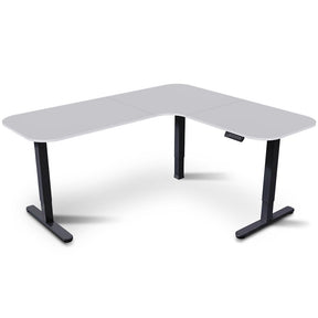 Narrabundah white corner standing desk in a home office