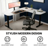 Narrabundah white corner standing desk in a home office