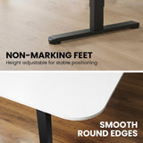 Narrabundah white corner standing desk in a home office