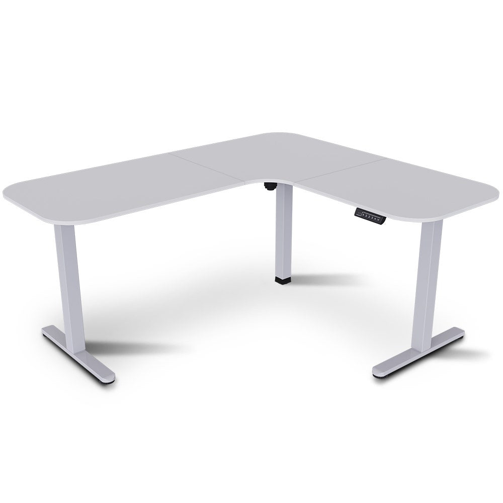 Bonner Electric Standing Corner Desk, White 160 x 140cm