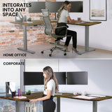 FORTIA 3-Motor Electric Sit-Stand Corner Desk 120kg Load Walnut White or Black — Allure Home Collections