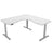 FORTIA 3-Motor Electric Sit-Stand Corner Desk 120kg Load Walnut White or Black — Allure Home Collections