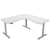 FORTIA 3-Motor Electric Sit-Stand Corner Desk 120kg Load Walnut White or Black — Allure Home Collections