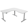 FORTIA 3-Motor Electric Sit-Stand Corner Desk 120kg Load Walnut White or Black — Allure Home Collections