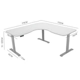 FORTIA 3-Motor Electric Sit-Stand Corner Desk 120kg Load Walnut White or Black — Allure Home Collections