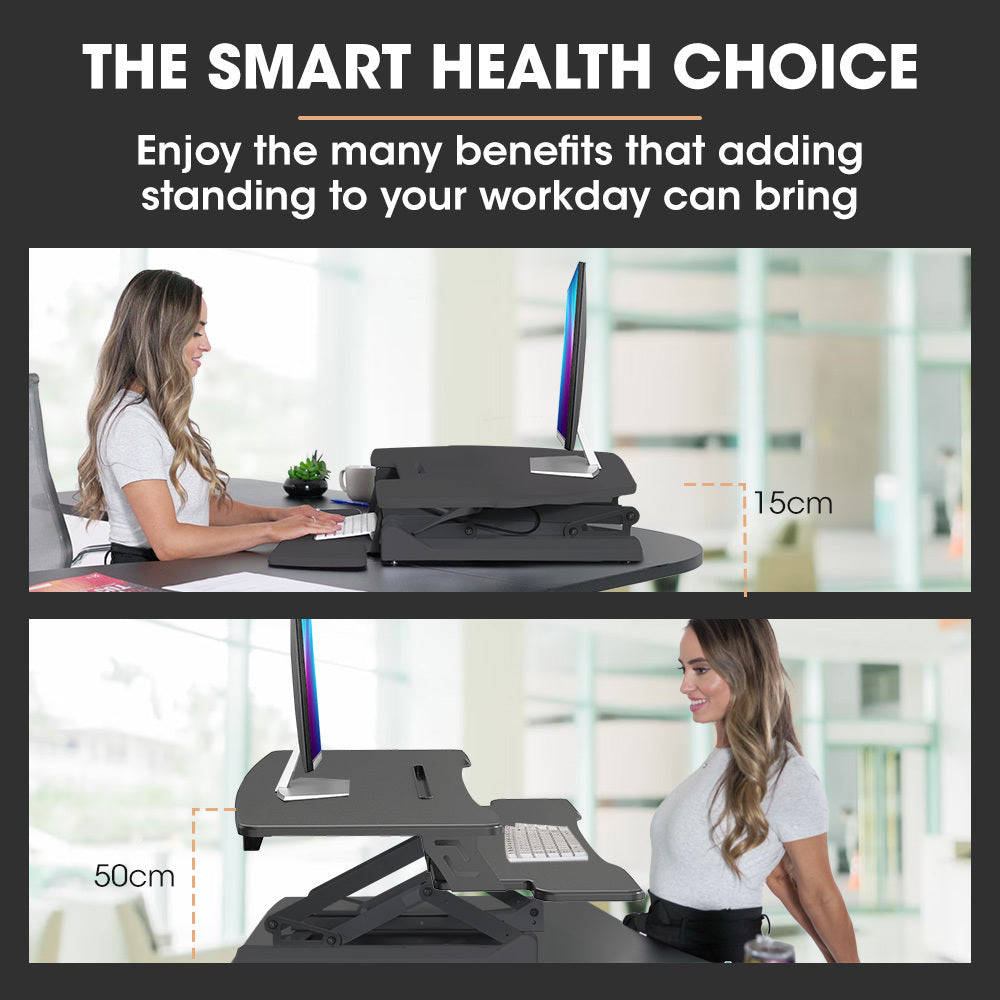 FORTIA 90cm Adjustable Sit-Stand Desk Riser