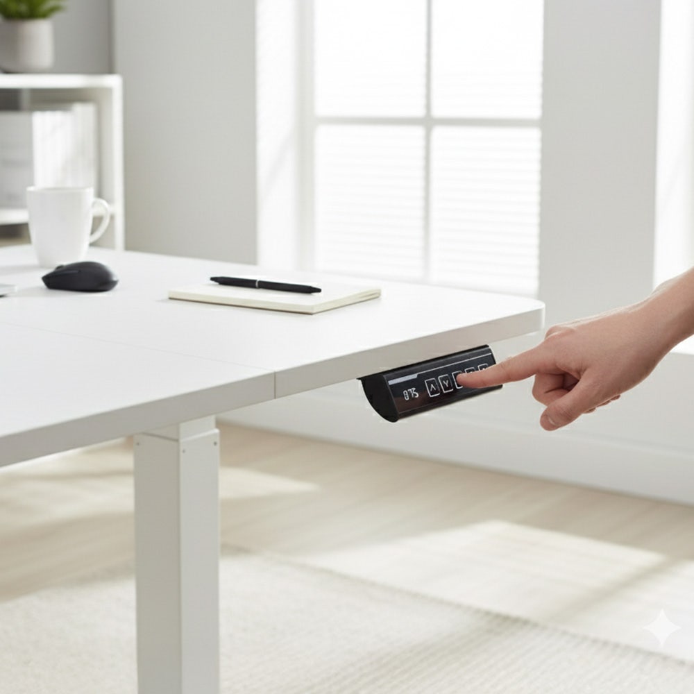 Phillip Electric Standing Desk, White 120cm